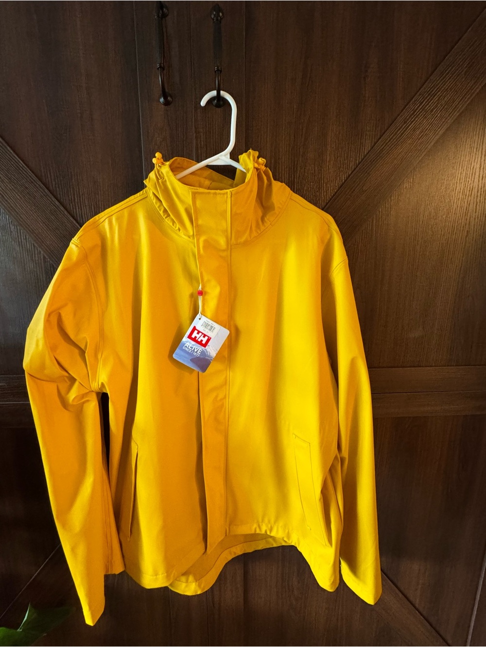 Helly Hansen Yellow Rain/Wind Jacket with Branded Tag